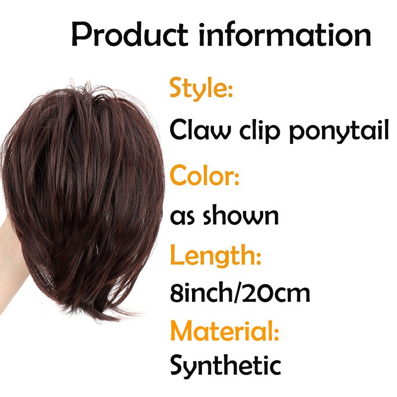 Synthetic Hair Piece Claw Clip - Claw Clip Messy Bun Hair Piece 评论和价格