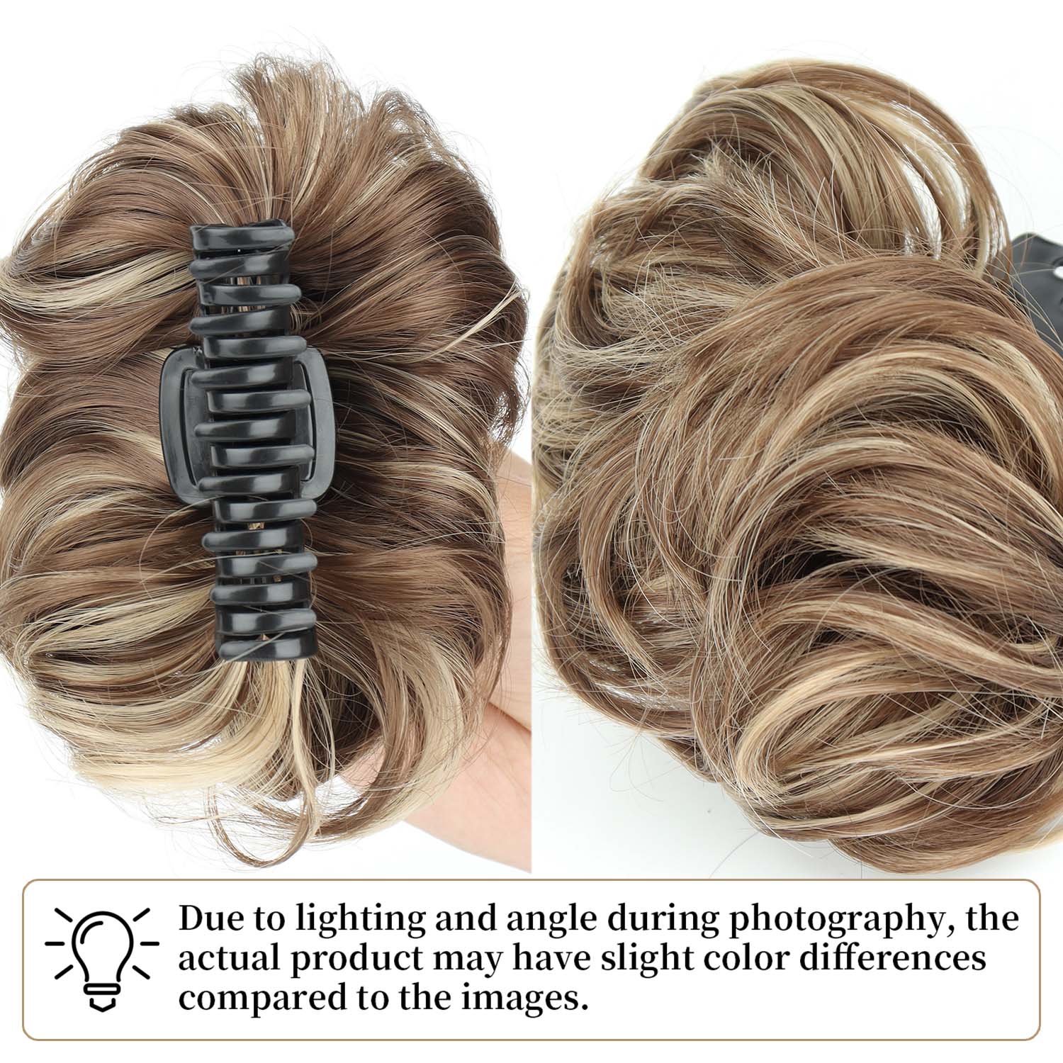 Synthetic Messy Bun Hair Piece - Claw Clip Messy Bun Hair Piece 评论和价格