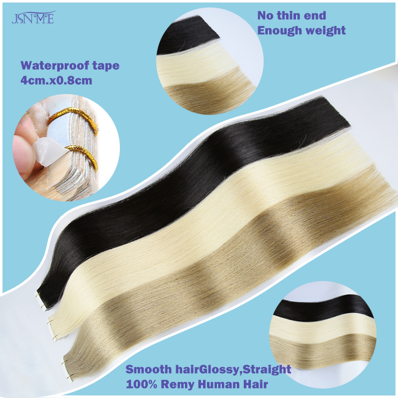 JSNME Tape In Hair Extension 1 - Invisible Tape In Extensions Real Hair 评论和价格