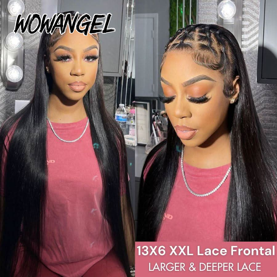 WOWANGEL Straight Lace Front W - Human Hair Wigs 评论和价格