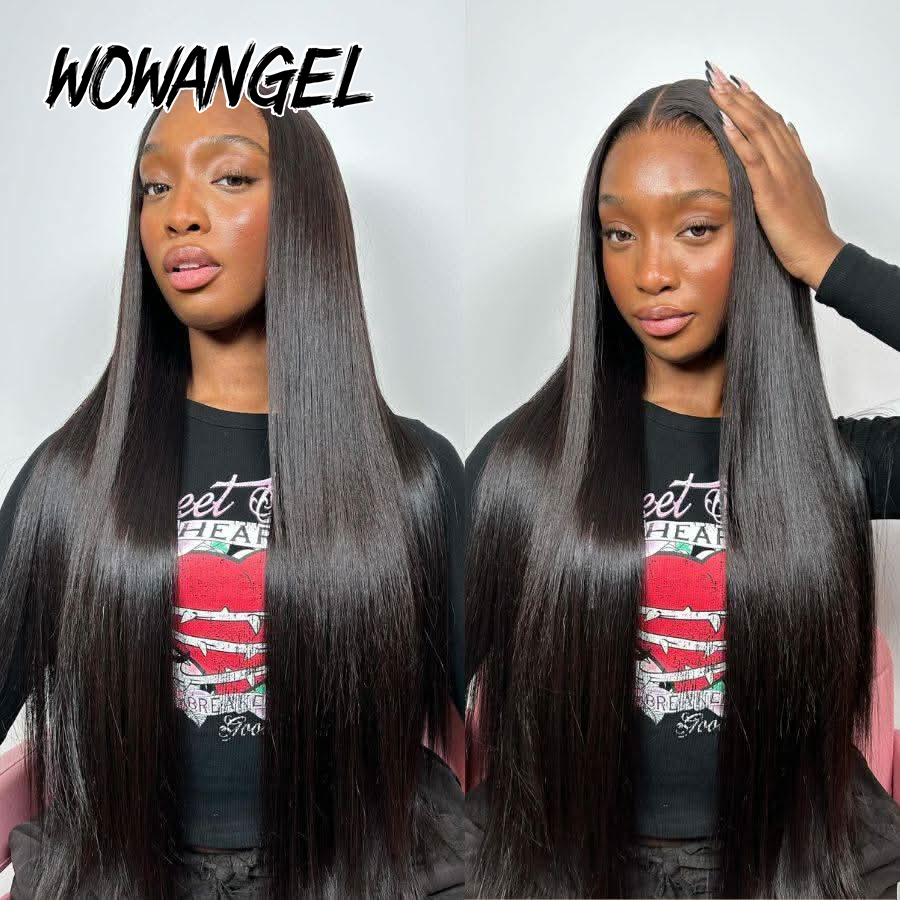 WOWANGEL Straight Lace Front W - Human Hair Wigs 评论和价格