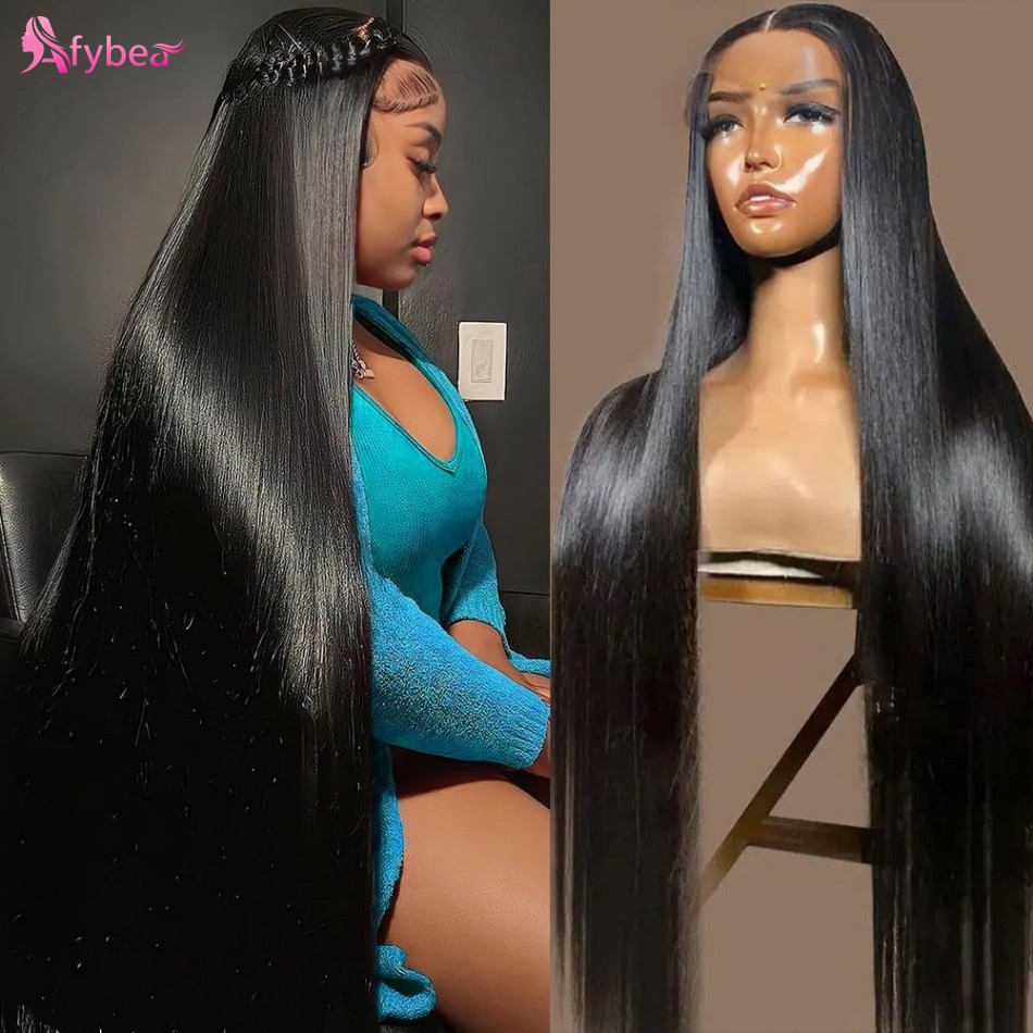 40 Inch Straight Human Hair Wi - Hd Lace Frontal Wig Human Hair Pre Plucked 评论和价格