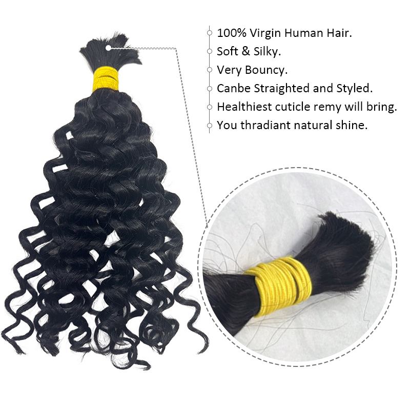 Water Wave Bulk Human Hair For - Water Wave Bulk Human Hair For Braiding 评论和价格