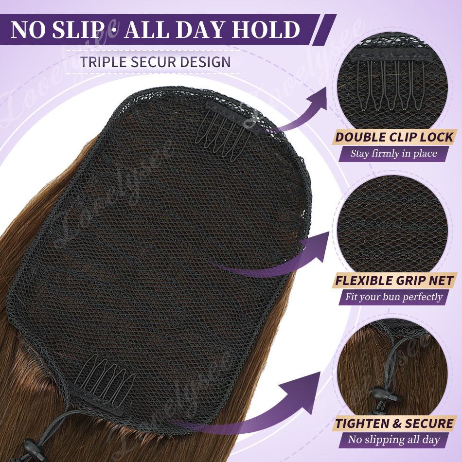 14-18Inch Short Drawstring Pon - Seamless Clip In Hair Extensions Human Hair 评论和价格