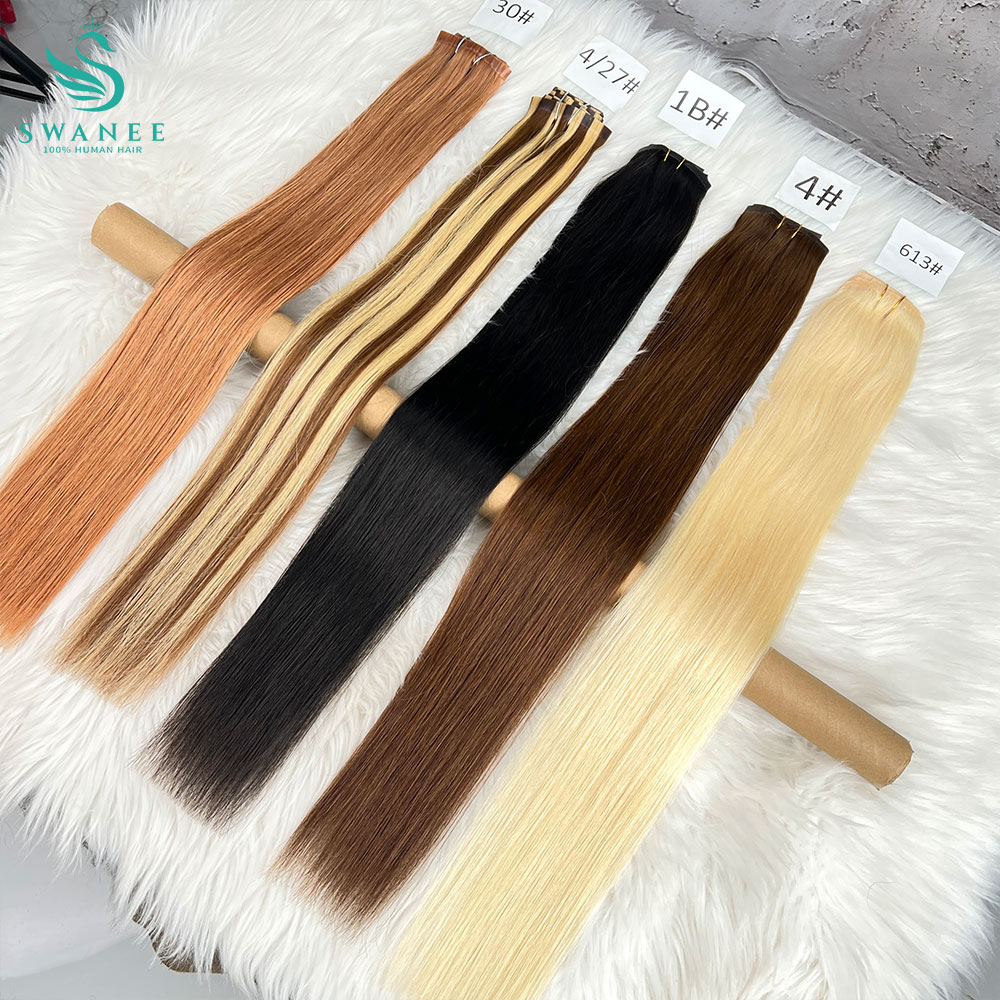 Clip in Hair Extensions Real N - Seamless Clip In Hair Extensions Human Hair 评论和价格
