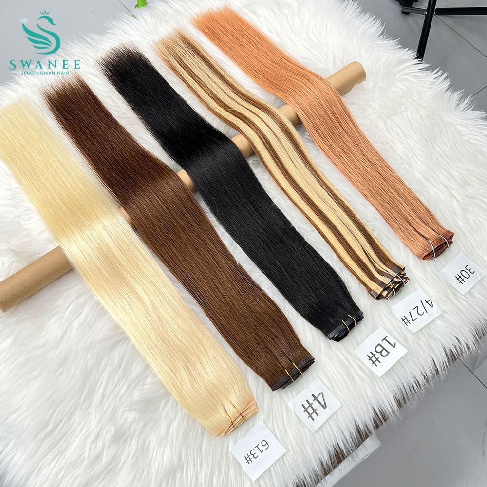 Clip in Hair Extensions Real N - Seamless Clip In Hair Extensions Human Hair 评论和价格