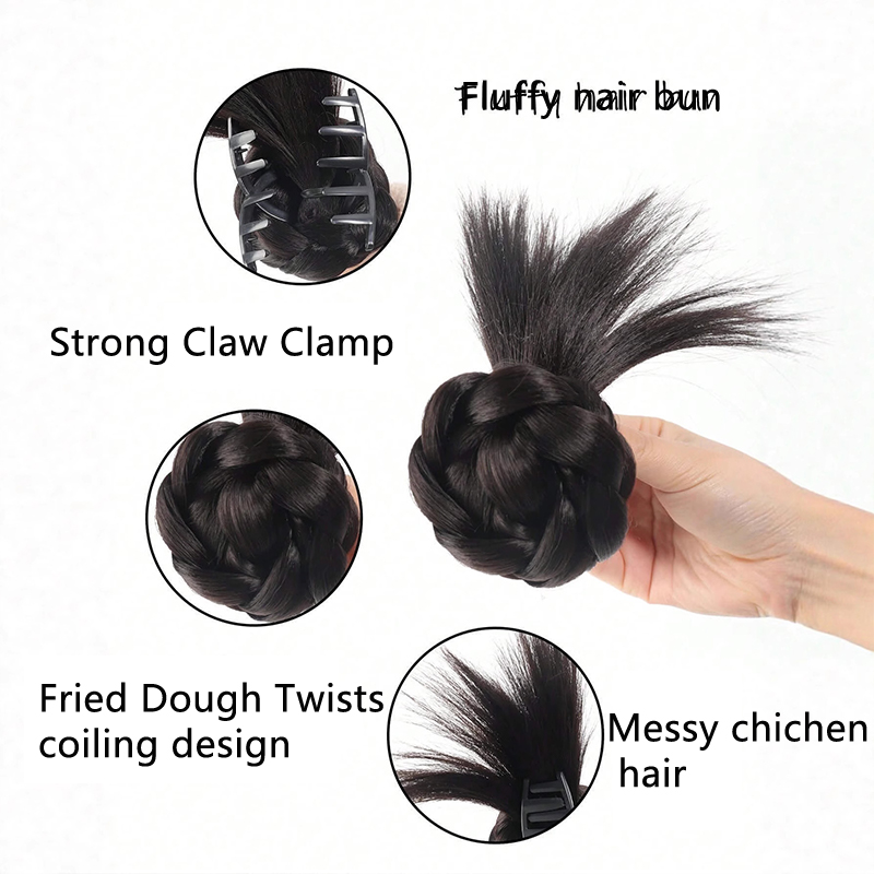 Fluffy Spiky Messy Bun Hair Pi - Claw Clip Messy Bun Hair Piece 评论和价格
