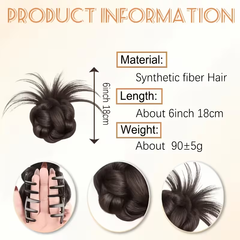 Fluffy Spiky Messy Bun Hair Pi - Claw Clip Messy Bun Hair Piece 评论和价格