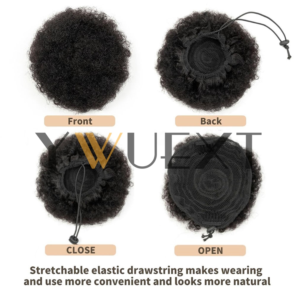 Afro Puff Drawstring Ponytail  - Drawstring Afro Curly Puff Ponytail 评论和价格