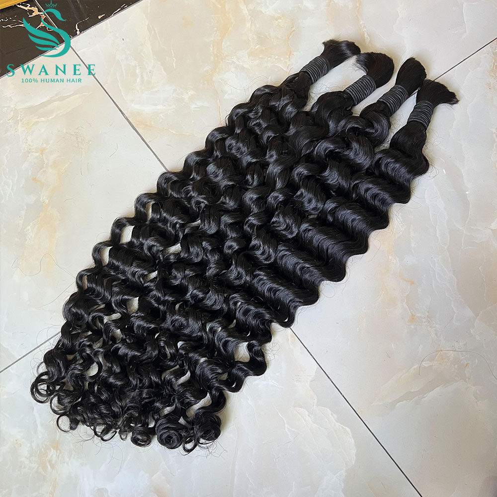Water Wave 100% Human Hair Bul - Water Wave Bulk Human Hair For Braiding 评论和价格