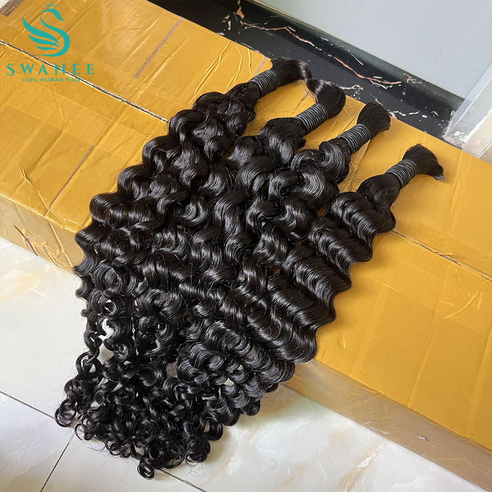 Water Wave 100% Human Hair Bul - Water Wave Bulk Human Hair For Braiding 评论和价格