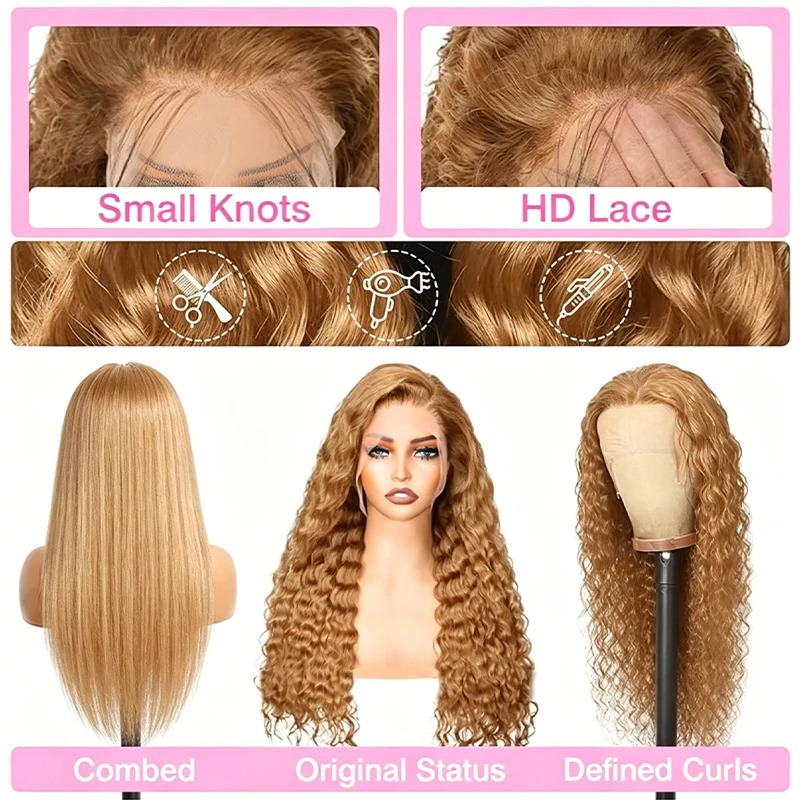 34 38Inch Honey Blonde Wig Hum - Human Hair Wigs 评论和价格
