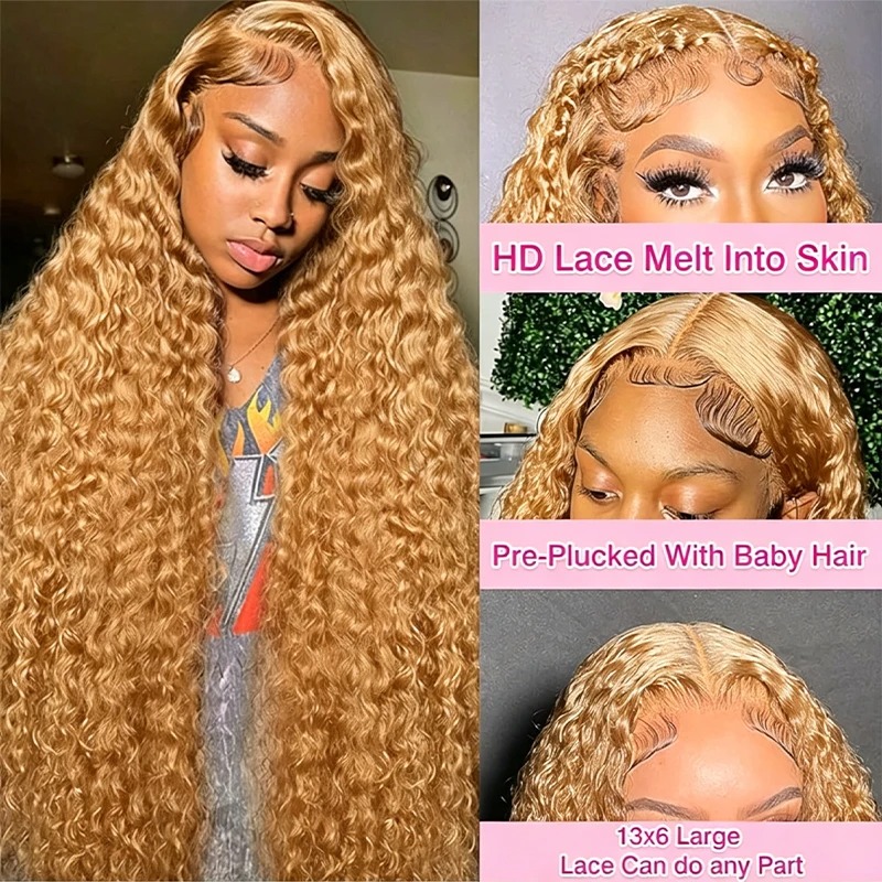 34 38Inch Honey Blonde Wig Hum - Human Hair Wigs 评论和价格