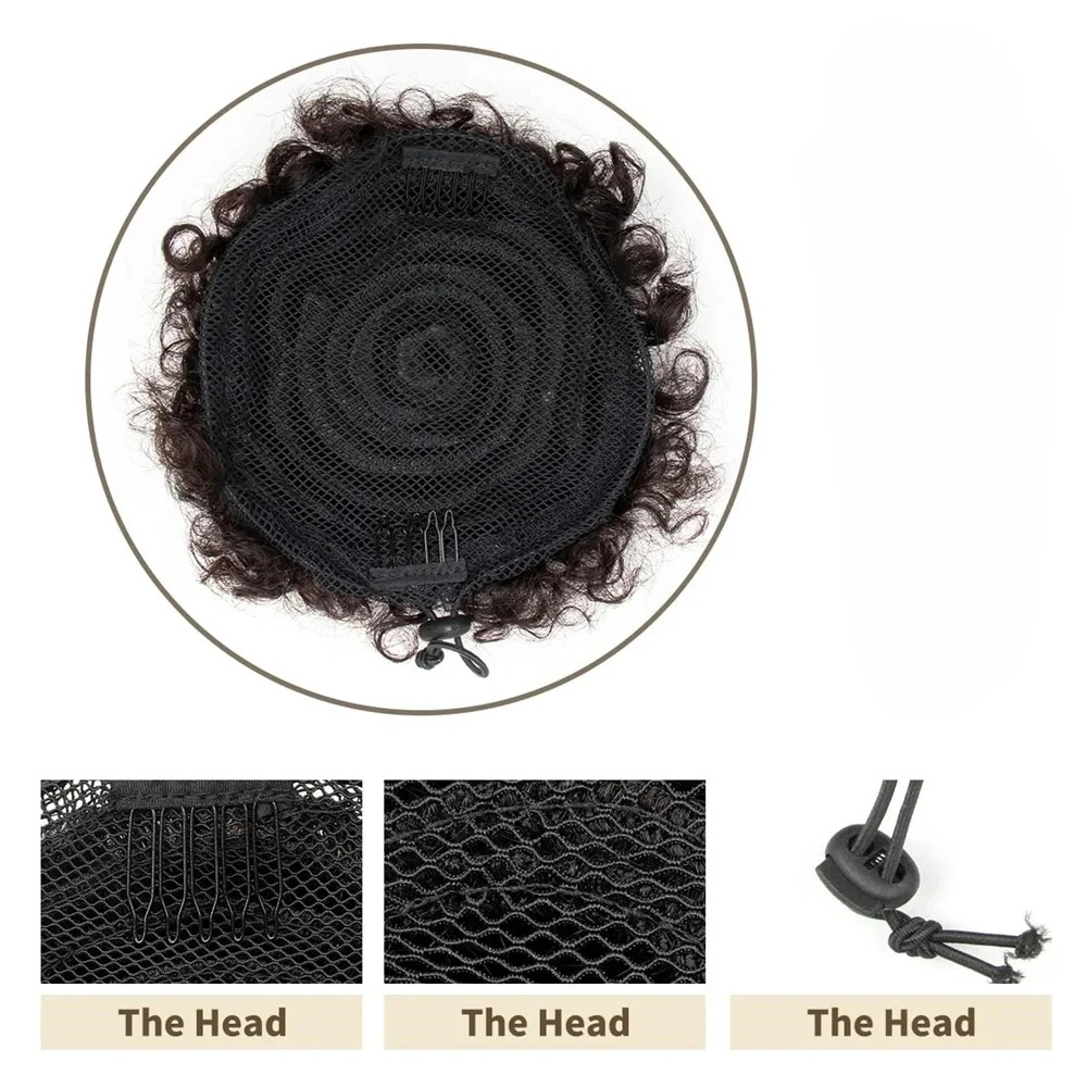 1PC/Pack Kids Hair Puff Natura - Drawstring Afro Curly Puff Ponytail 评论和价格