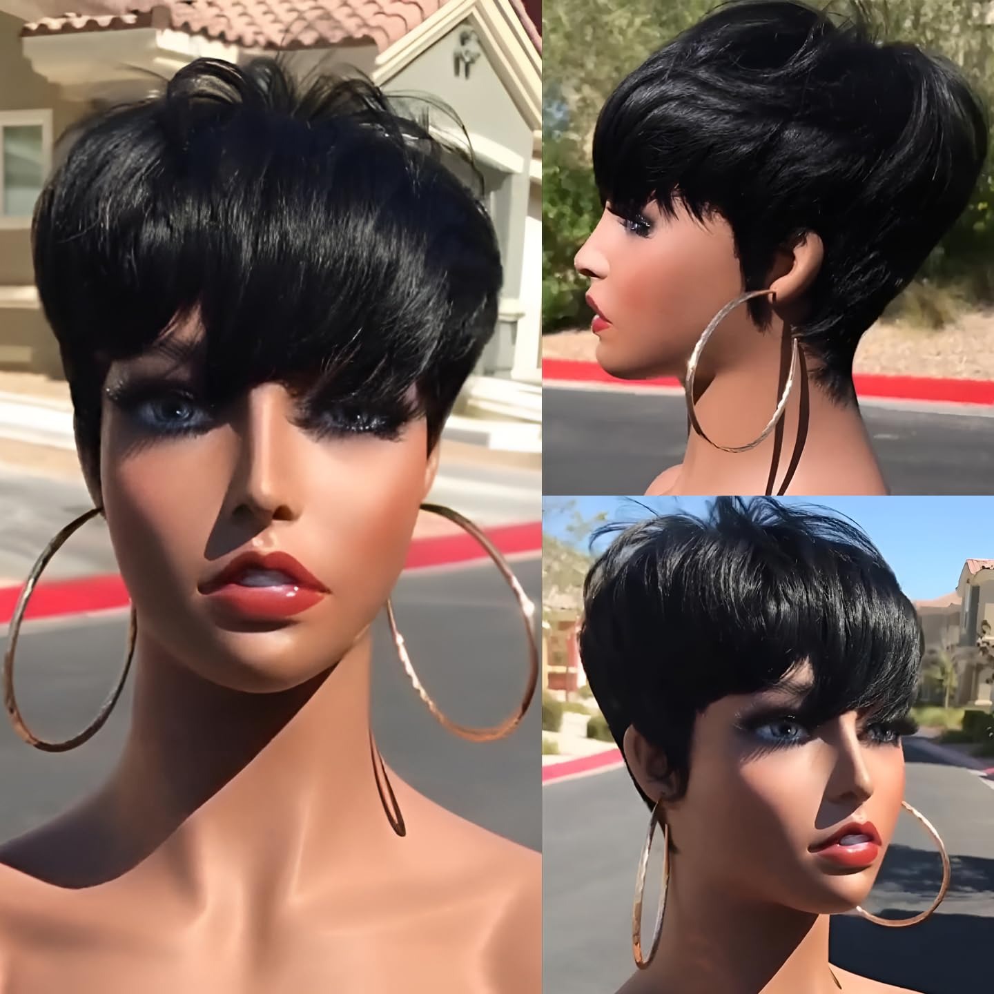 Short Human Hair Wigs Pixie Cu - Short Pixie Cut Wig Human Hair Cheap 评论和价格