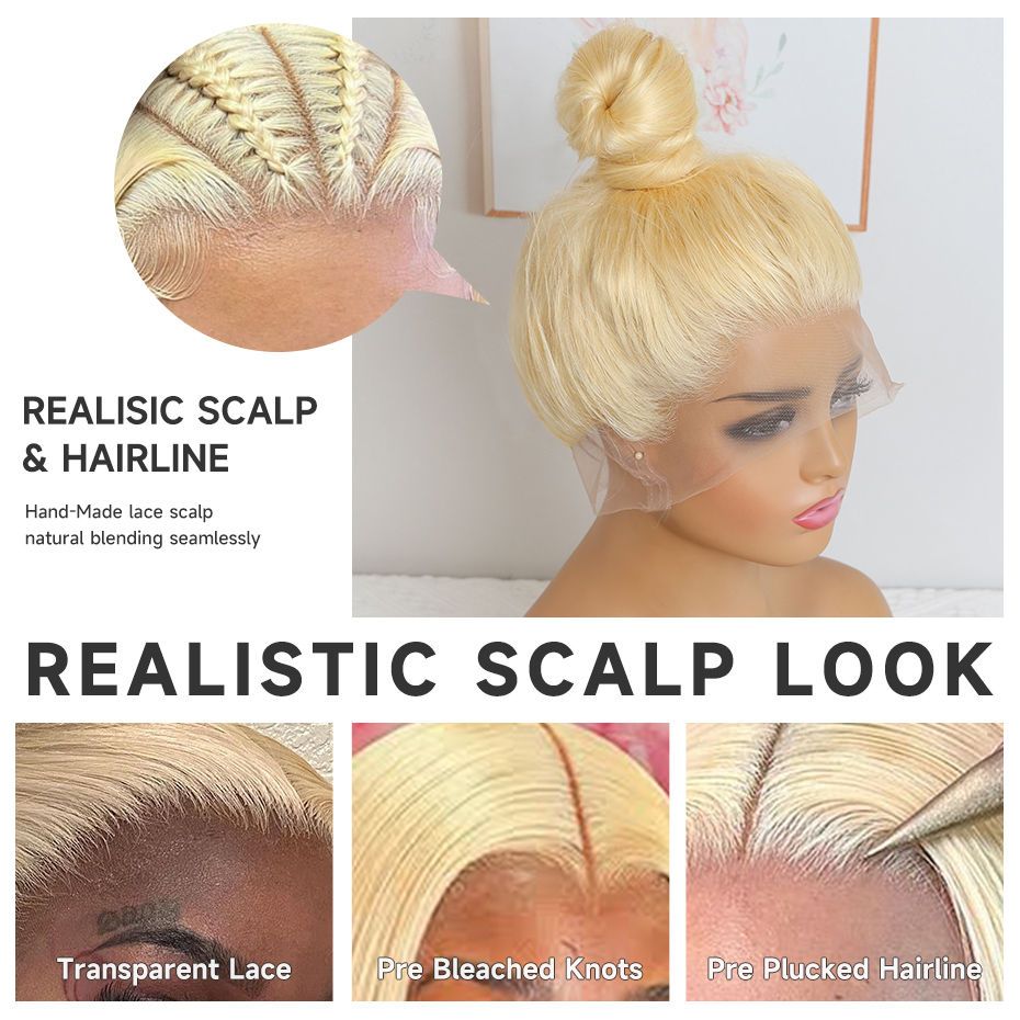 40 42 Inch 360 Full Lace Wig B - Human Hair Wigs 评论和价格