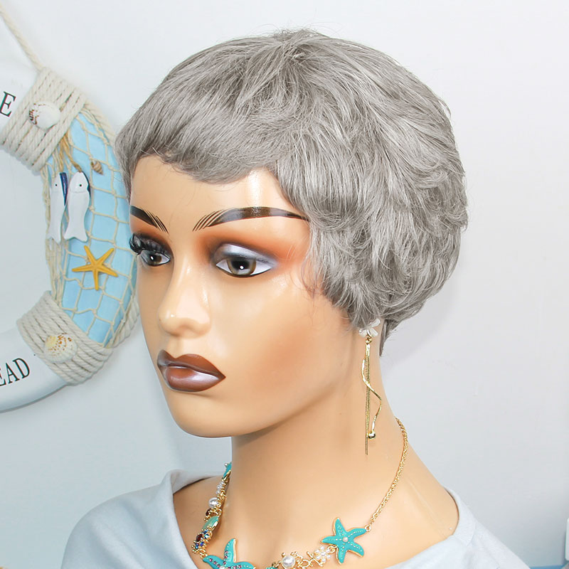 Short Straight Human Hair Wigs - Short Pixie Cut Wig Human Hair Cheap 评论和价格