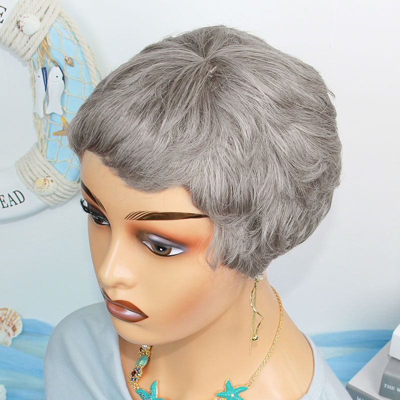 Short Straight Human Hair Wigs - Short Pixie Cut Wig Human Hair Cheap 评论和价格