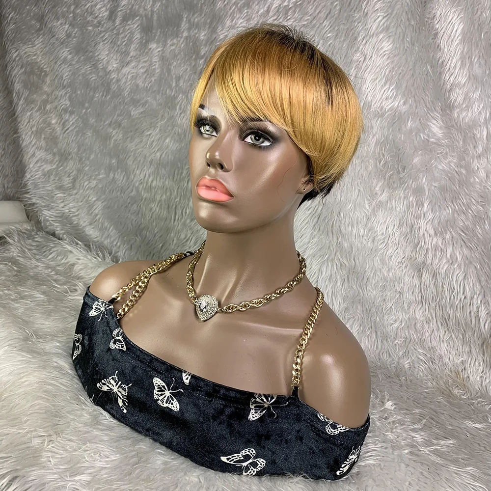 8 Inch Short Remy Hair Wig Bra - Short Pixie Cut Wig Human Hair Cheap 评论和价格