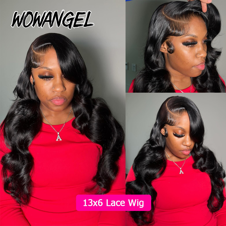 Wow Angel Body Wave Jet Black  - Hd Lace Frontal Wig Human Hair Pre Plucked 评论和价格