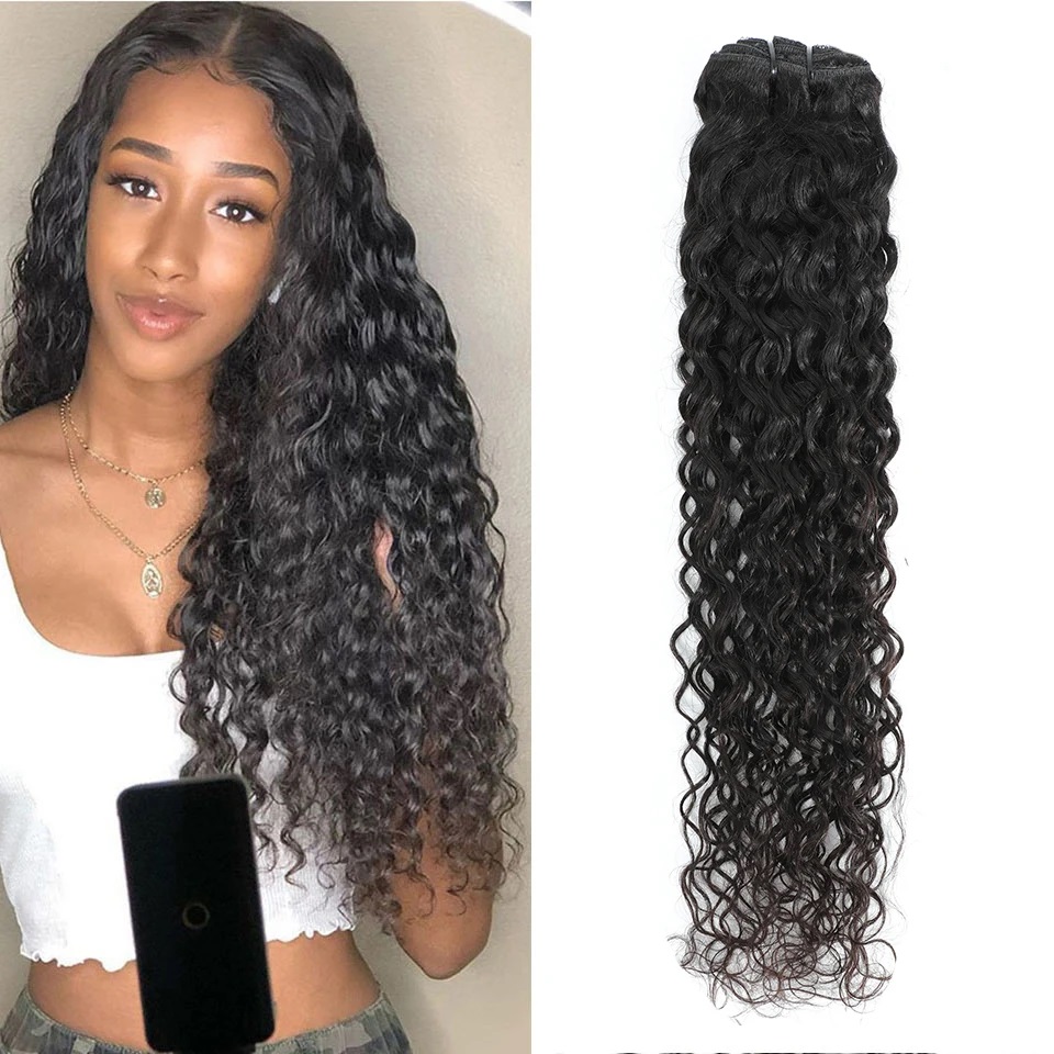 Water Wave Clip In Hair Extens - Seamless Clip In Hair Extensions Human Hair 评论和价格