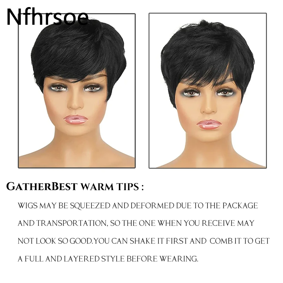 Short Human Hair Wigs Pixie Cu - Short Pixie Cut Wig Human Hair Cheap 评论和价格