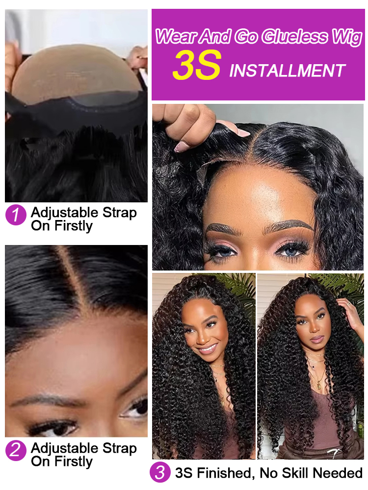 Deep Water Wave Wigs 13x4 HD T - Water Wave Bulk Human Hair For Braiding 评论和价格