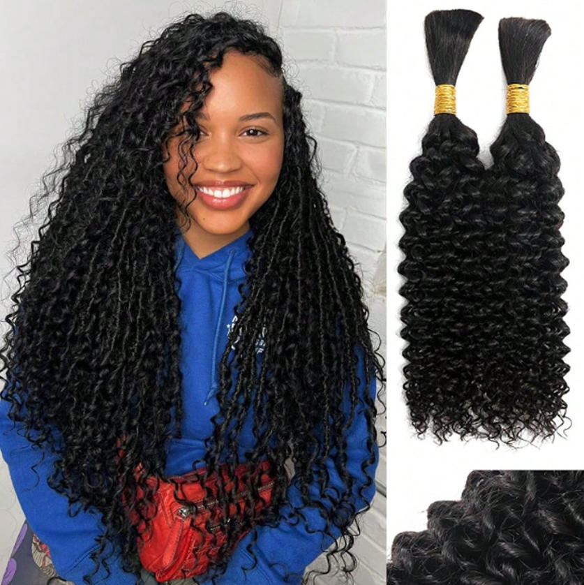 No Weft Human Braiding Hair Bu - Water Wave Bulk Human Hair For Braiding 评论和价格