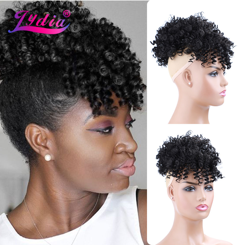 Lydia Drawstring Synthetic Hig - Drawstring Afro Curly Puff Ponytail 评论和价格