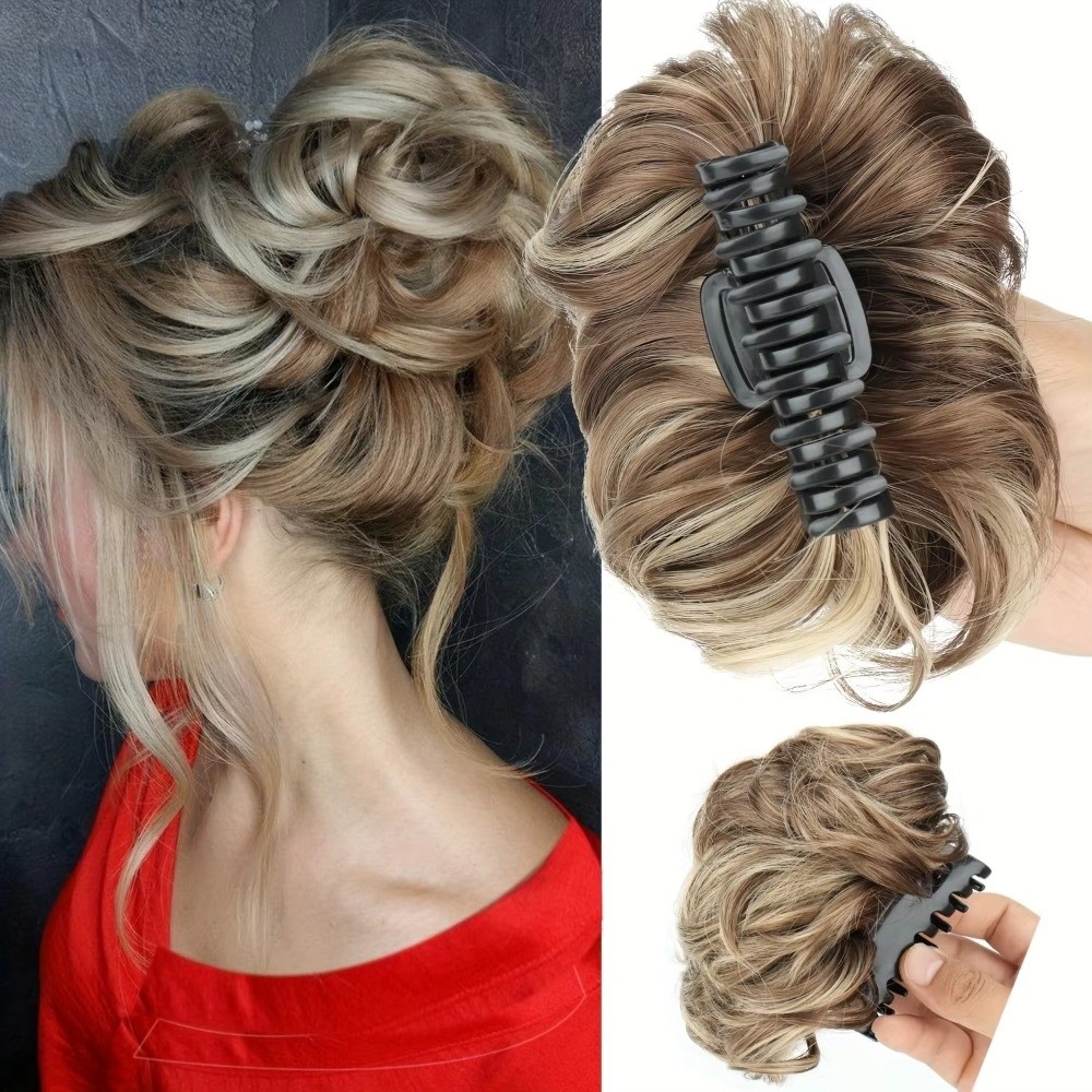 On Messy Hair Bun Hair Bun Cla - Claw Clip Messy Bun Hair Piece 评论和价格
